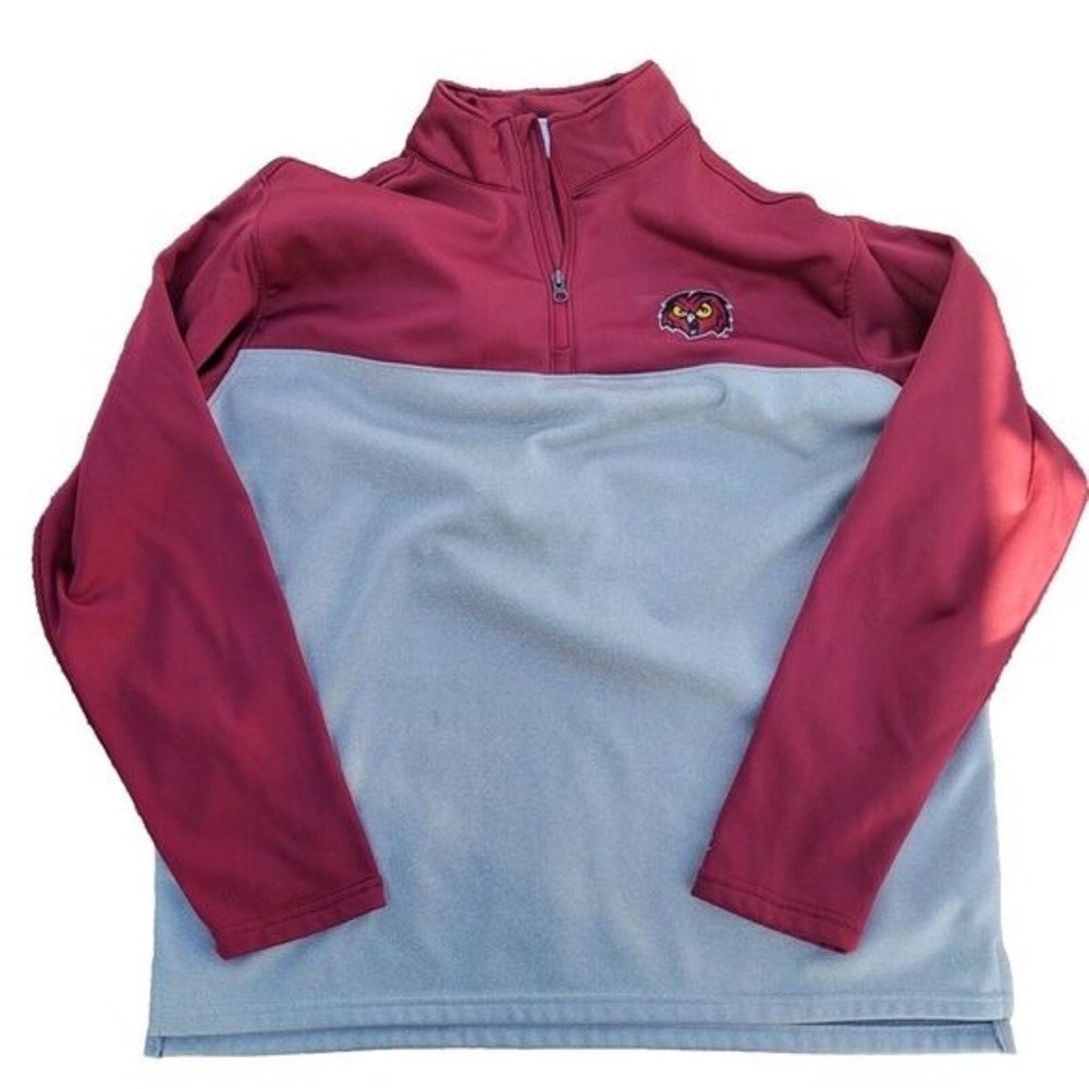 Rare Vintage Champion TEMPLE UNIVERSITY Owls Philadelphia PA. Fleece 1/4 Zip...